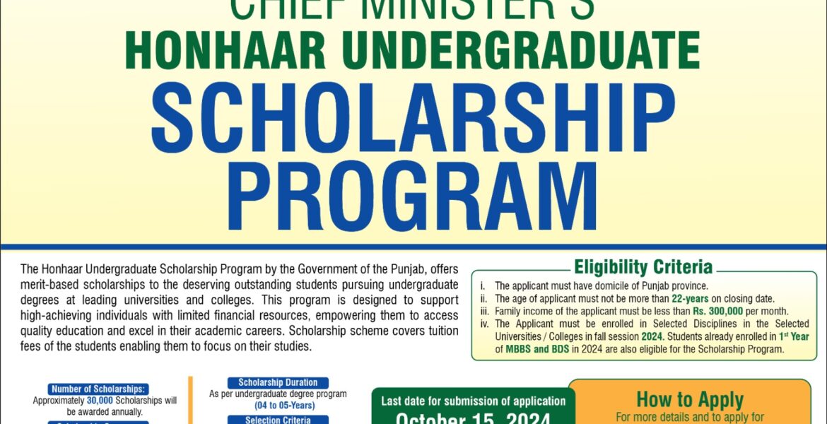 cheif minister scholarship